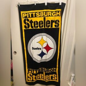 Team NFL Pittsburgh Steelers Football Large Beach Bath Towel 26x58 Cotton